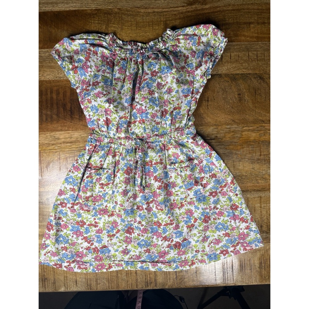 Mini Boden Girls Floral Pocket Dress Size 5-6Y Cotton Spring Summer Multicolor